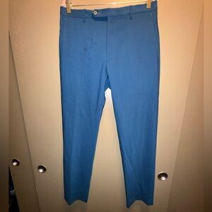 Zanella Noah blue turquoise wool trousers